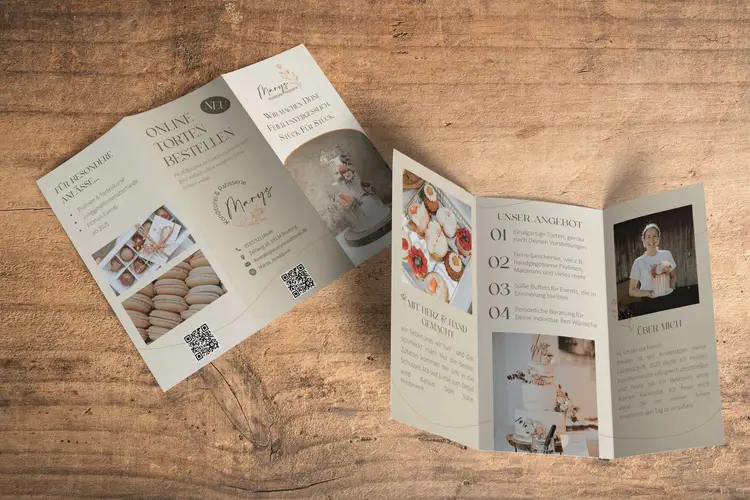 Mary's Konditorei Patisserie Falzflyer